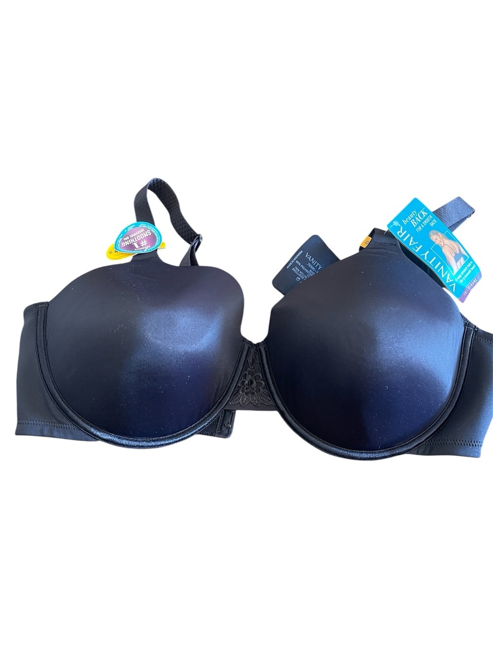 Vanity Fair Black Smooth T-Shirt Bra - Lightweight Support